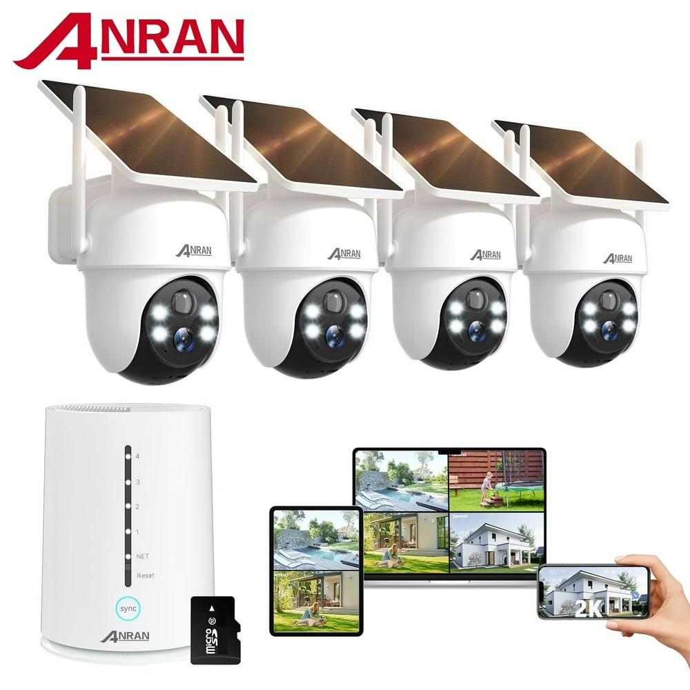Anran 2K Solar Wireless Outdoor Security Camera with Base Station: $210