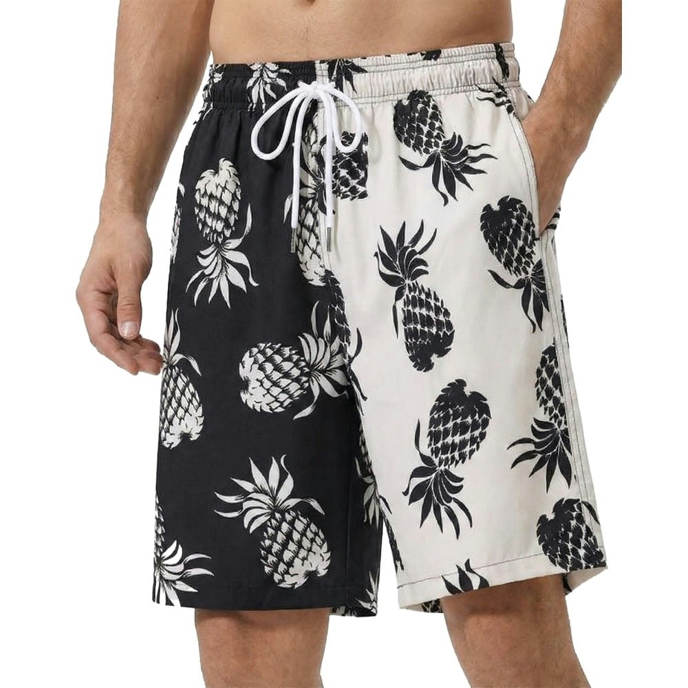 WQD Men's Pineapple Print Swim Trunks: $14.19