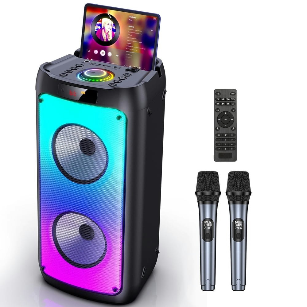 Jyx Bluetooth Karaoke Machine with 2 Microphones: $84.99