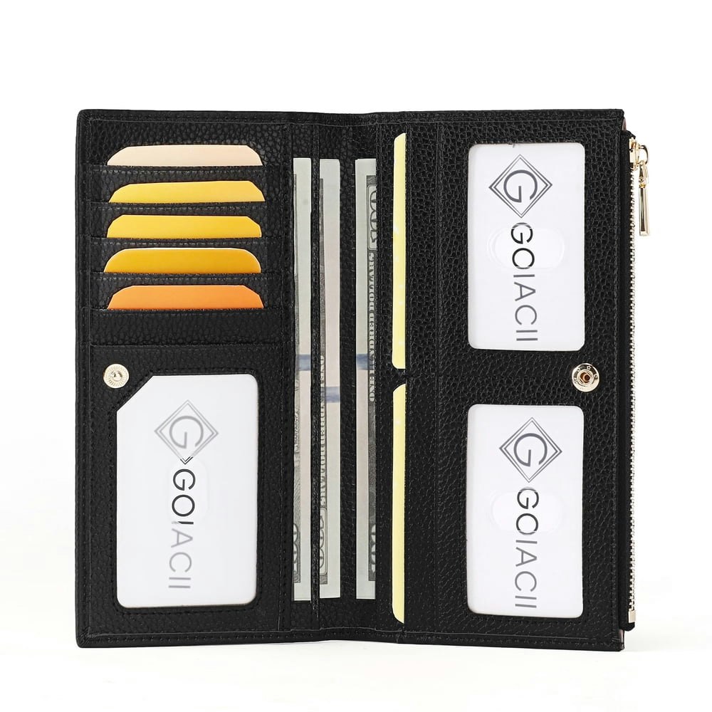 Goiacii Women's RFID Blocking Slim Leather Wallet: $17.72