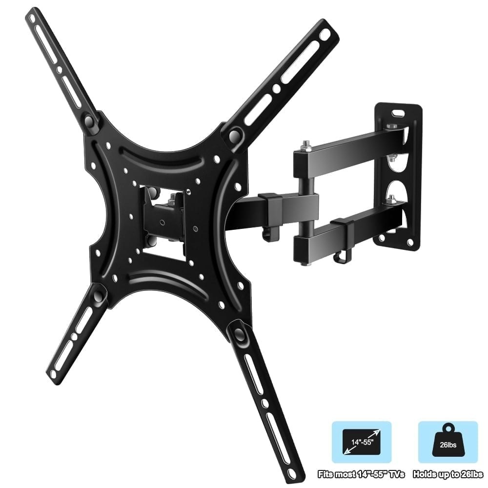 Full Motion TV Wall Mount Bracket for 14-55 inch TVs: $11.58