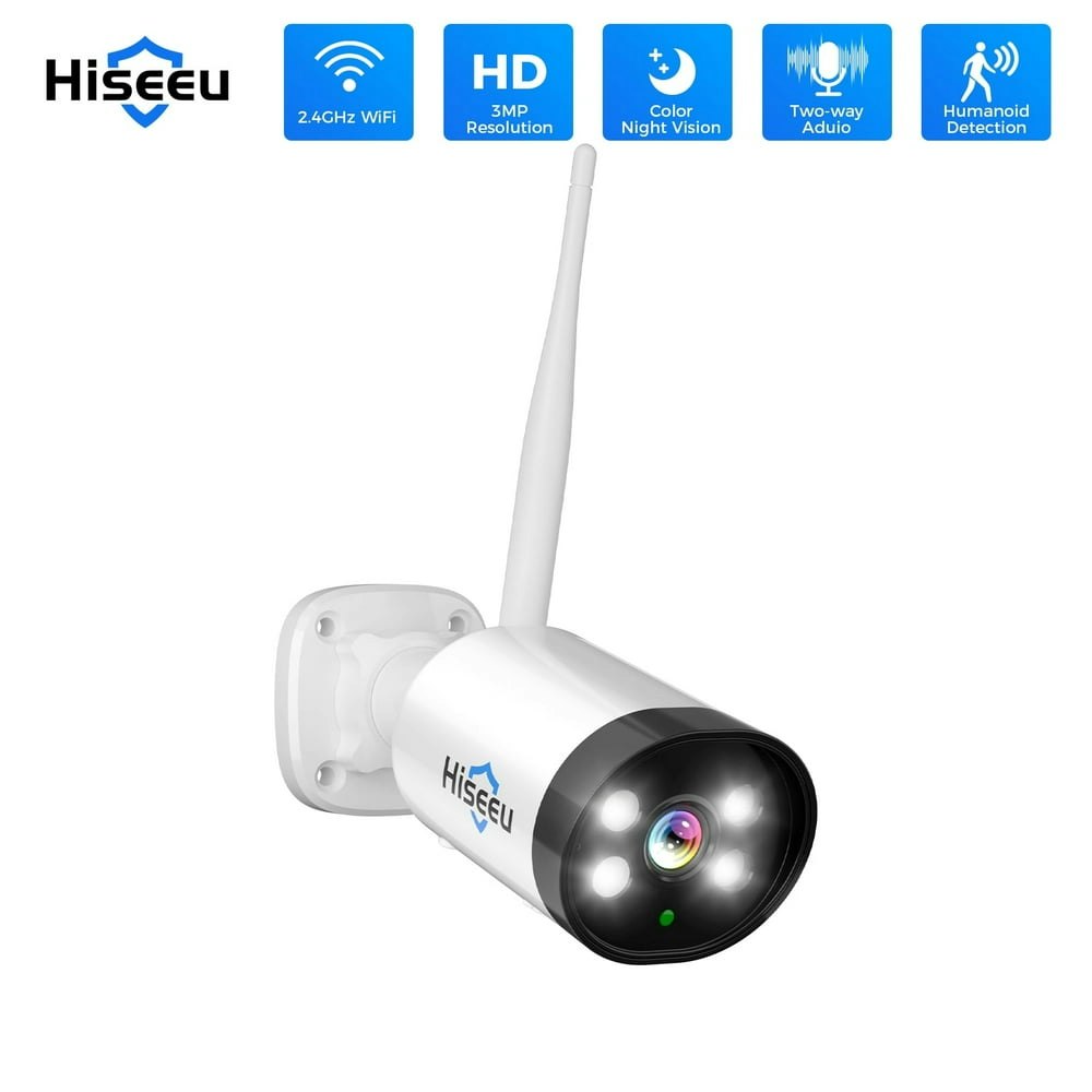 Hiseeu 3MP Wireless Outdoor Security Camera: $25.99