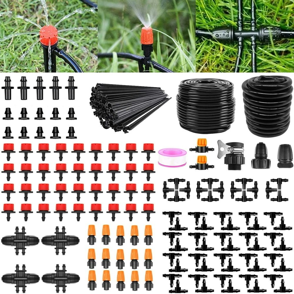 Hxxf 132FT + 33FT Drip Irrigation Kit 197-Piece Set: $26.99 Hxxf 132FT + 33FT Drip Irrigation Kit 197-Piece Set: $26.99