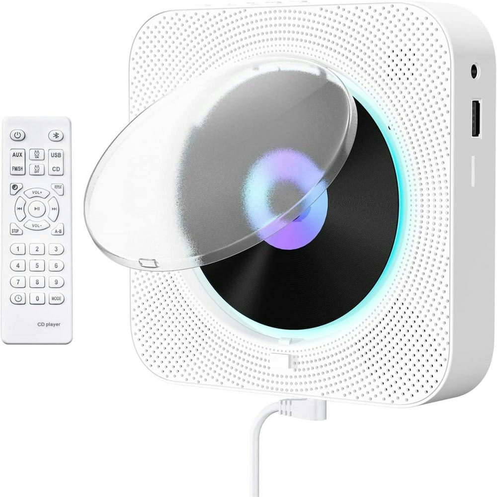 Qoosea Portable Bluetooth CD Player with Remote Control: $32.29