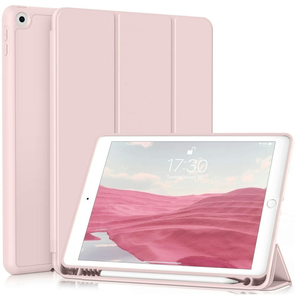 Aoub iPad 9.7" Case with Pencil Holder Pink: $9.89