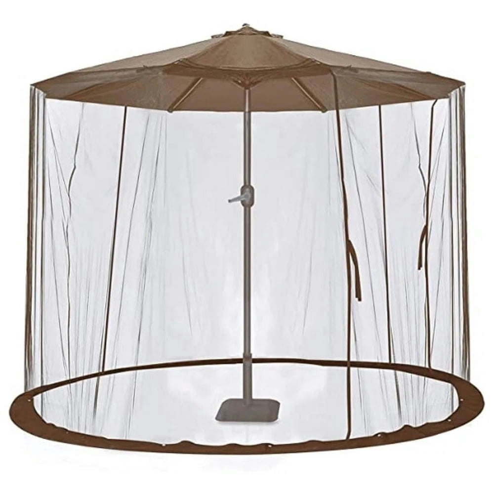 Topteng 10ft Patio Umbrella Screen with Zipper Door Mesh Netting: $19.99