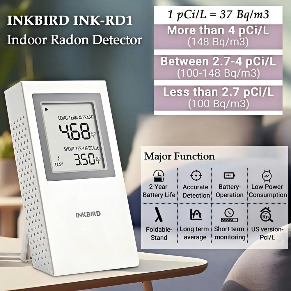 Inkbird Home Radon Detector Portable Radon Meter: $75.99 Inkbird Home Radon Detector Portable Radon Meter: $75.99