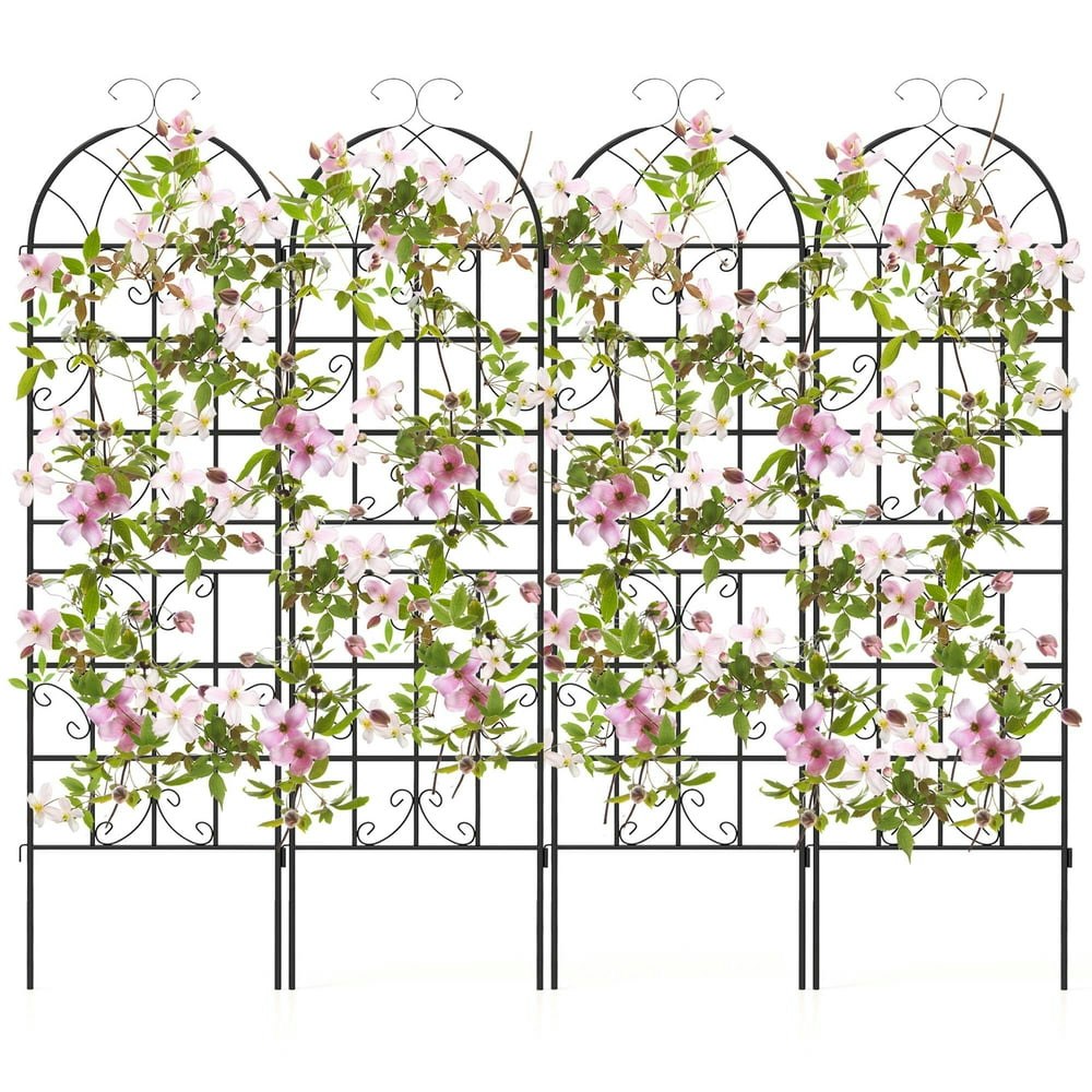 Costway 71" Metal Garden Trellis Fence Panels 4-Pack: $75.99 Costway 71" Metal Garden Trellis Fence Panels 4-Pack: $75.99