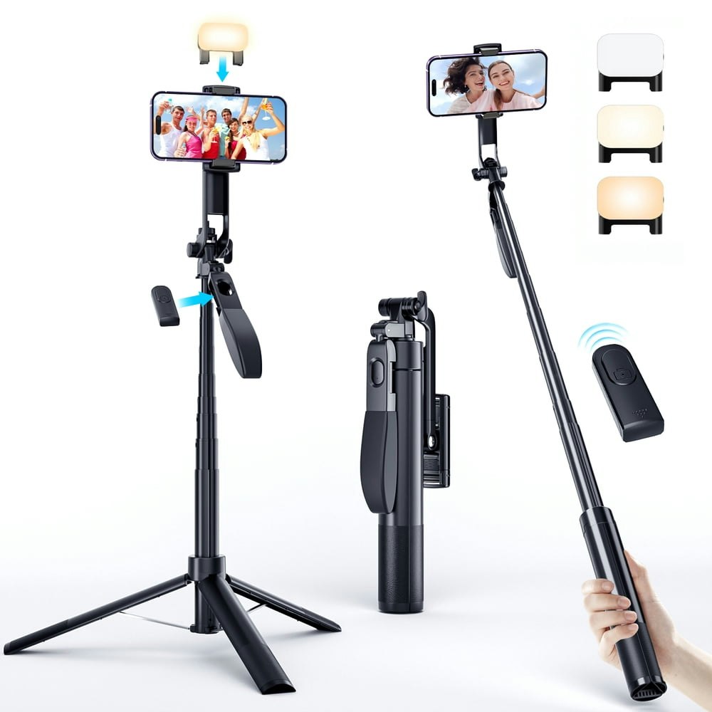 Avoalre 67" Selfie Stick Tripod with Remote and Fill Light: $23.49 Avoalre 67" Selfie Stick Tripod with Remote and Fill Light: $23.49