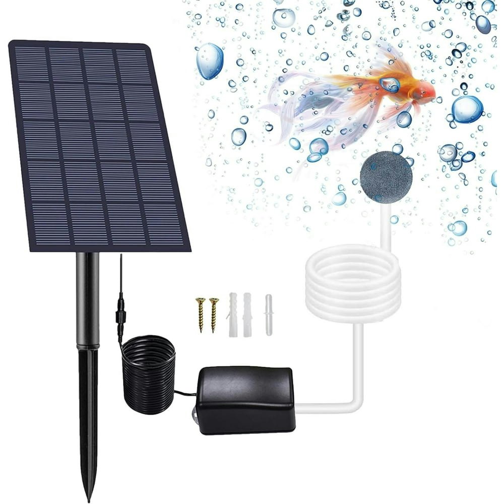 Solar Pond Oxygenator Aerator Air Pump with Air Stones: $17.09 Solar Pond Oxygenator Aerator Air Pump with Air Stones: $17.09