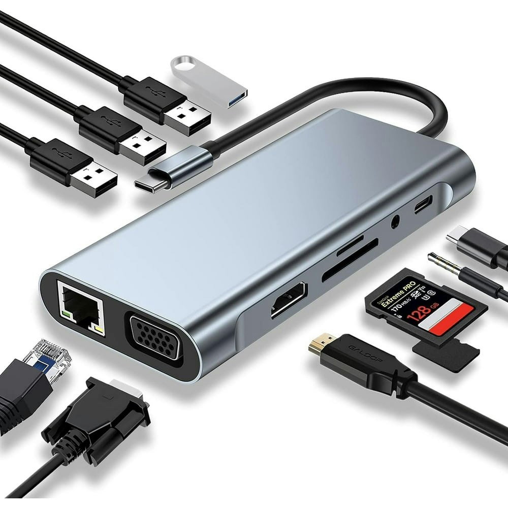 Duomigo 11-in-1 USB-C Hub Adapter Docking Station: $19.69 Duomigo 11-in-1 USB-C Hub Adapter Docking Station: $19.69