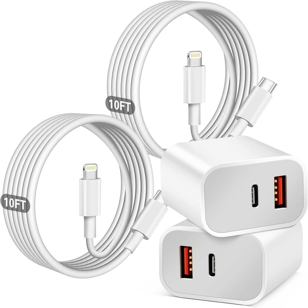 Jozashon iPhone Fast Charger with 10FT Cable: $14.90
