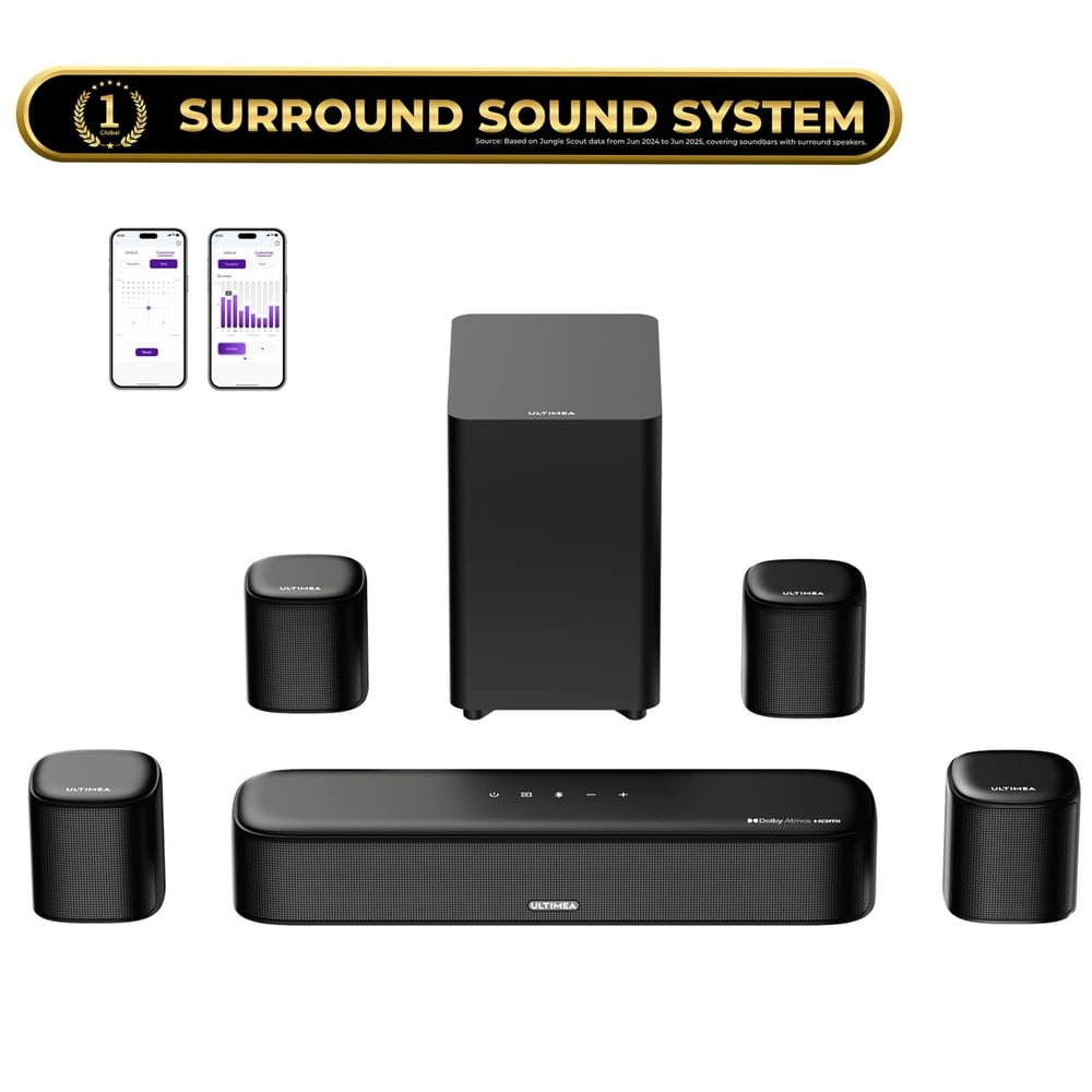 Ultimea Aura A40 7.1ch Virtual Surround Soundbar with Subwoofer: $119.99