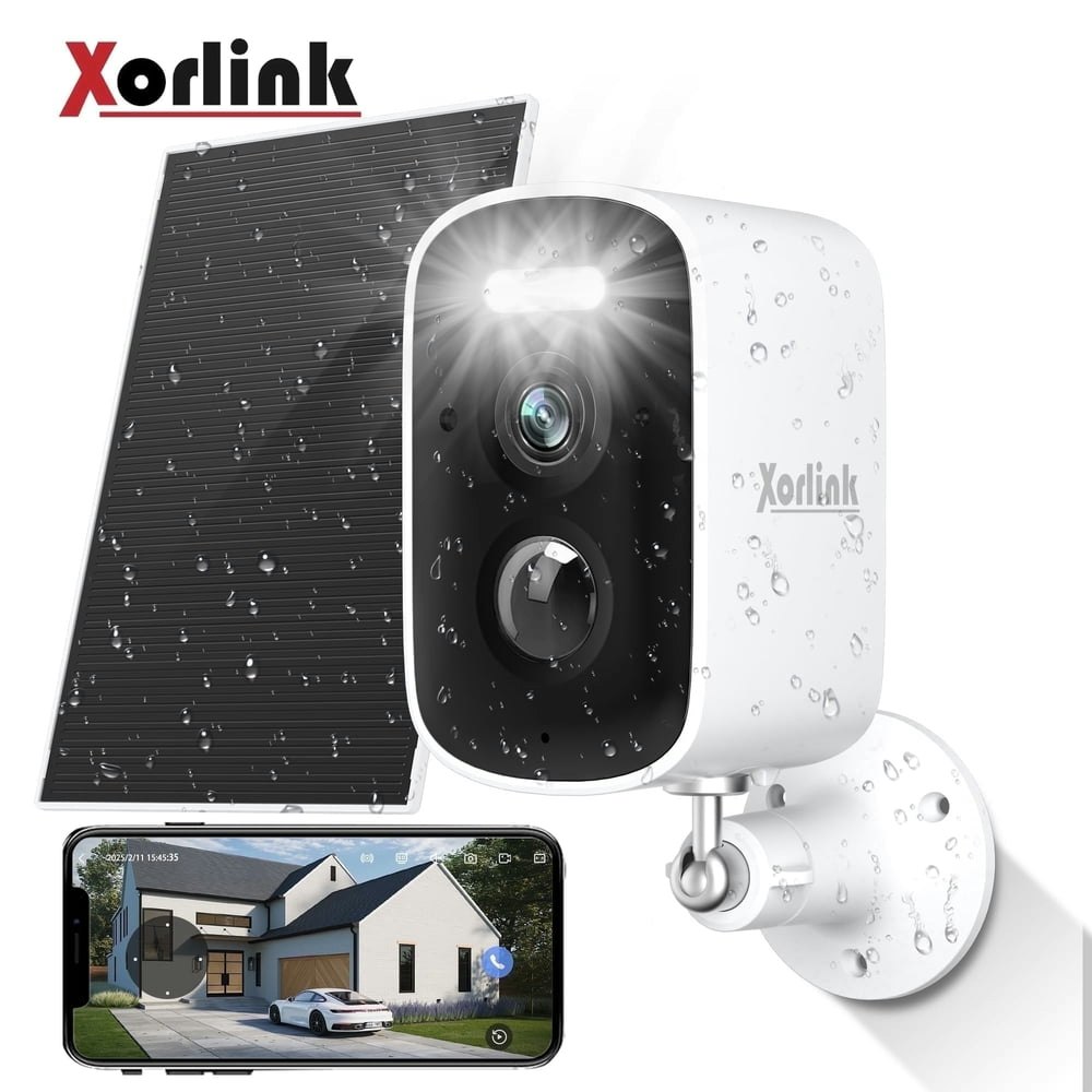 Xorlink 2K Wireless Solar Security Camera with Spotlight: $36.49
