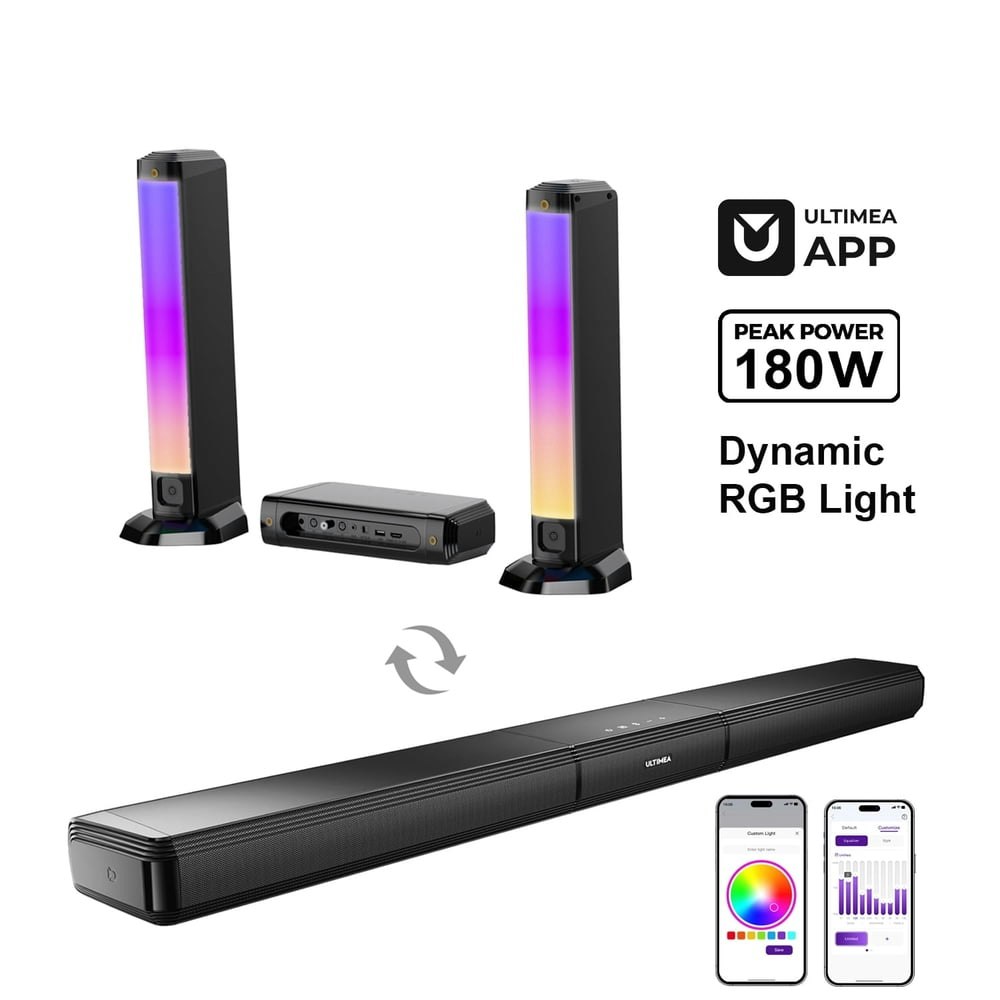 Ultimea Apollo S70 5.0ch Detachable Soundbar: $79.99