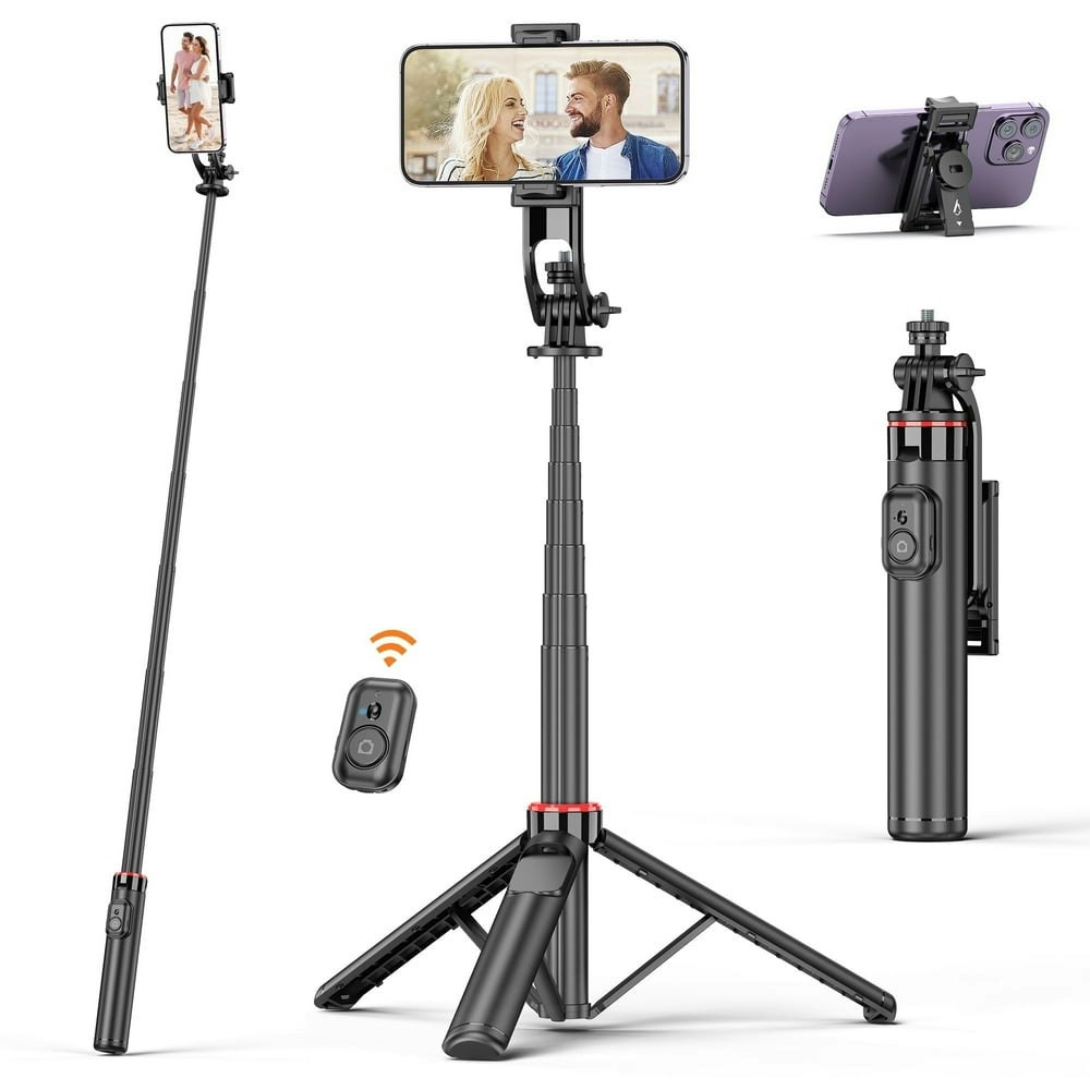 SelfieShow 51" Phone Tripod with Remote and Phone Stand: $15.99