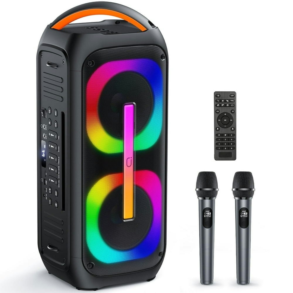 FanFun T11-T Large Party Bluetooth Speaker with Microphone and Lights: $105.28