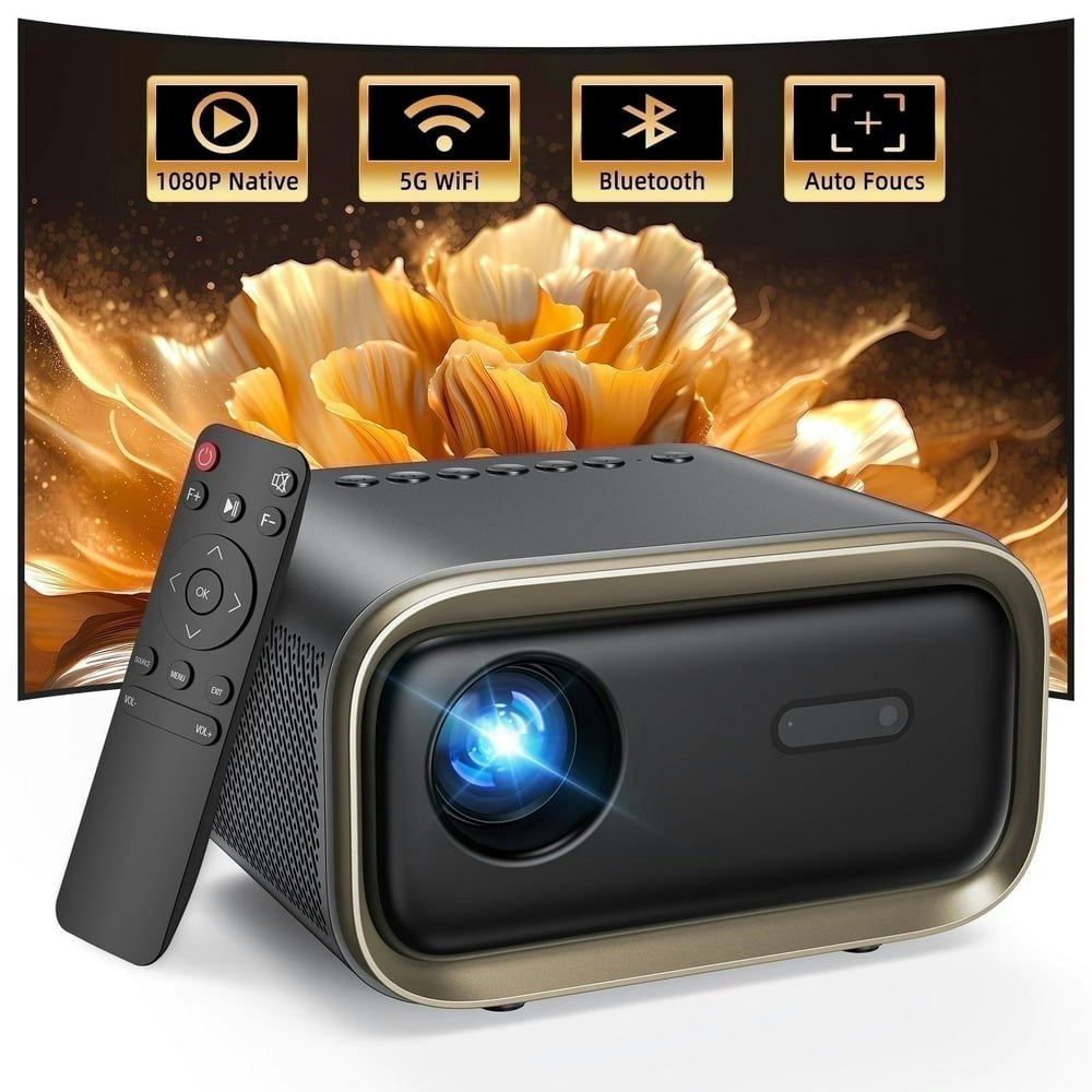 Topvision 1080p WiFi Bluetooth Projector: $89.99