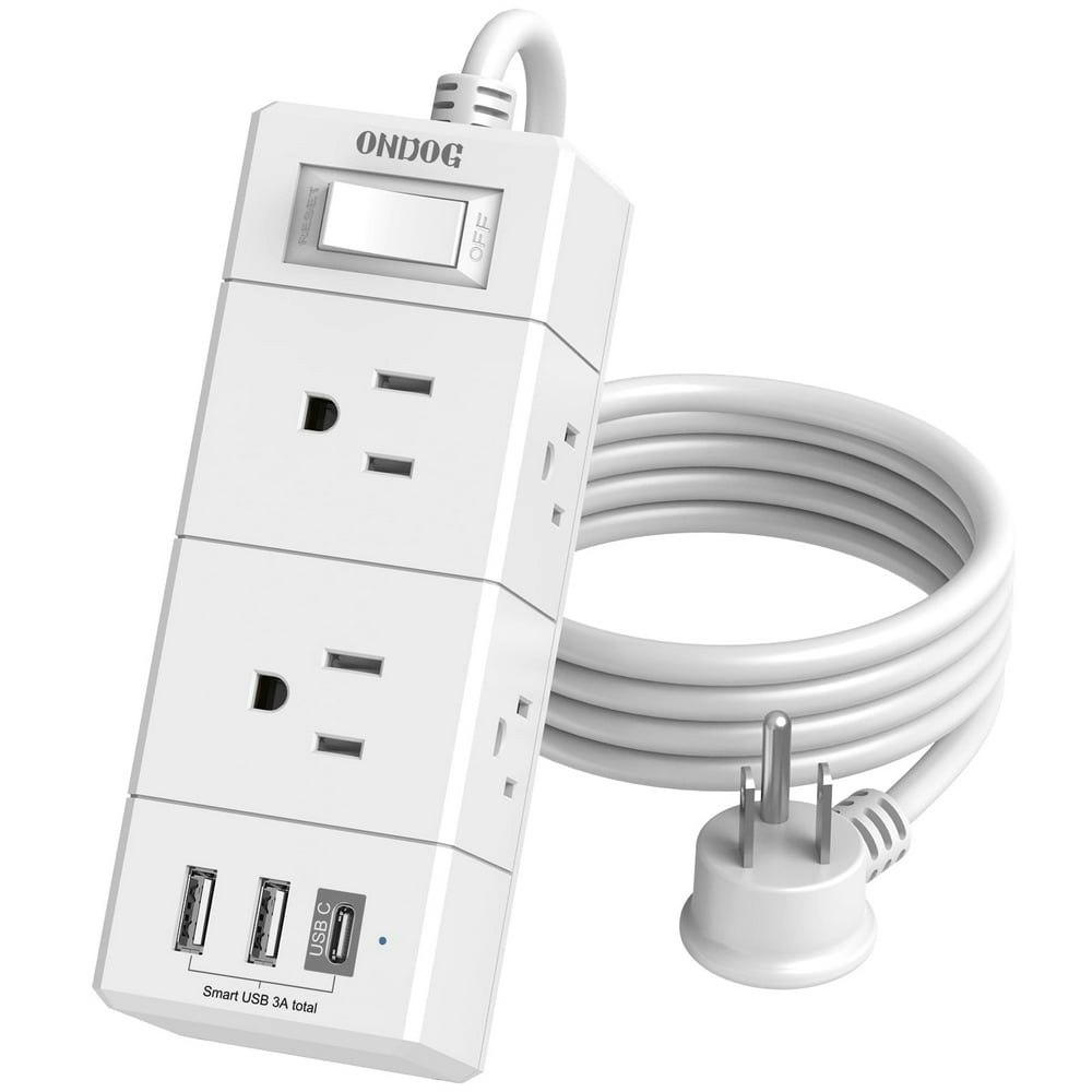 5ft Surge Protector Power Strip 6-Outlet 3-USB Port Outlet Extender: $9.99 5ft Surge Protector Power Strip 6-Outlet 3-USB Port Outlet Extender: $9.99
