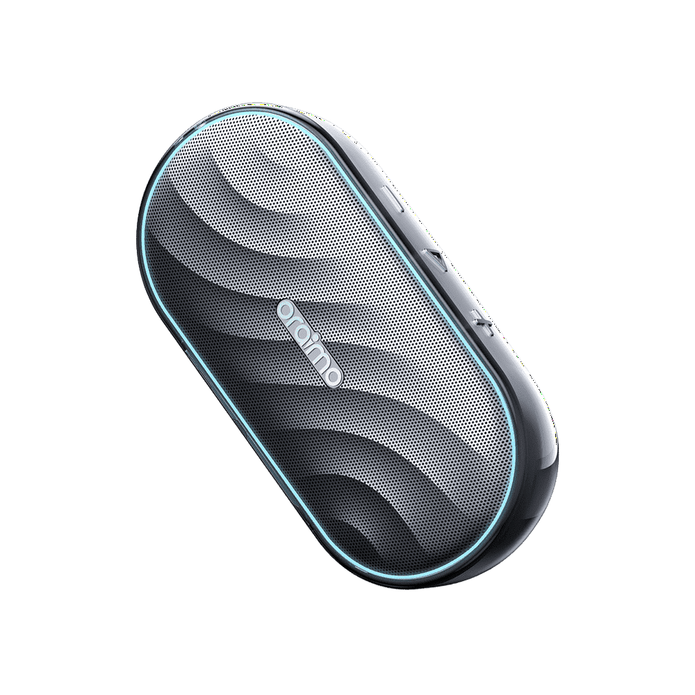Oraimo Portable Bluetooth Speaker with LED Lightshow 30-Hour Playtime Gray: $15.98