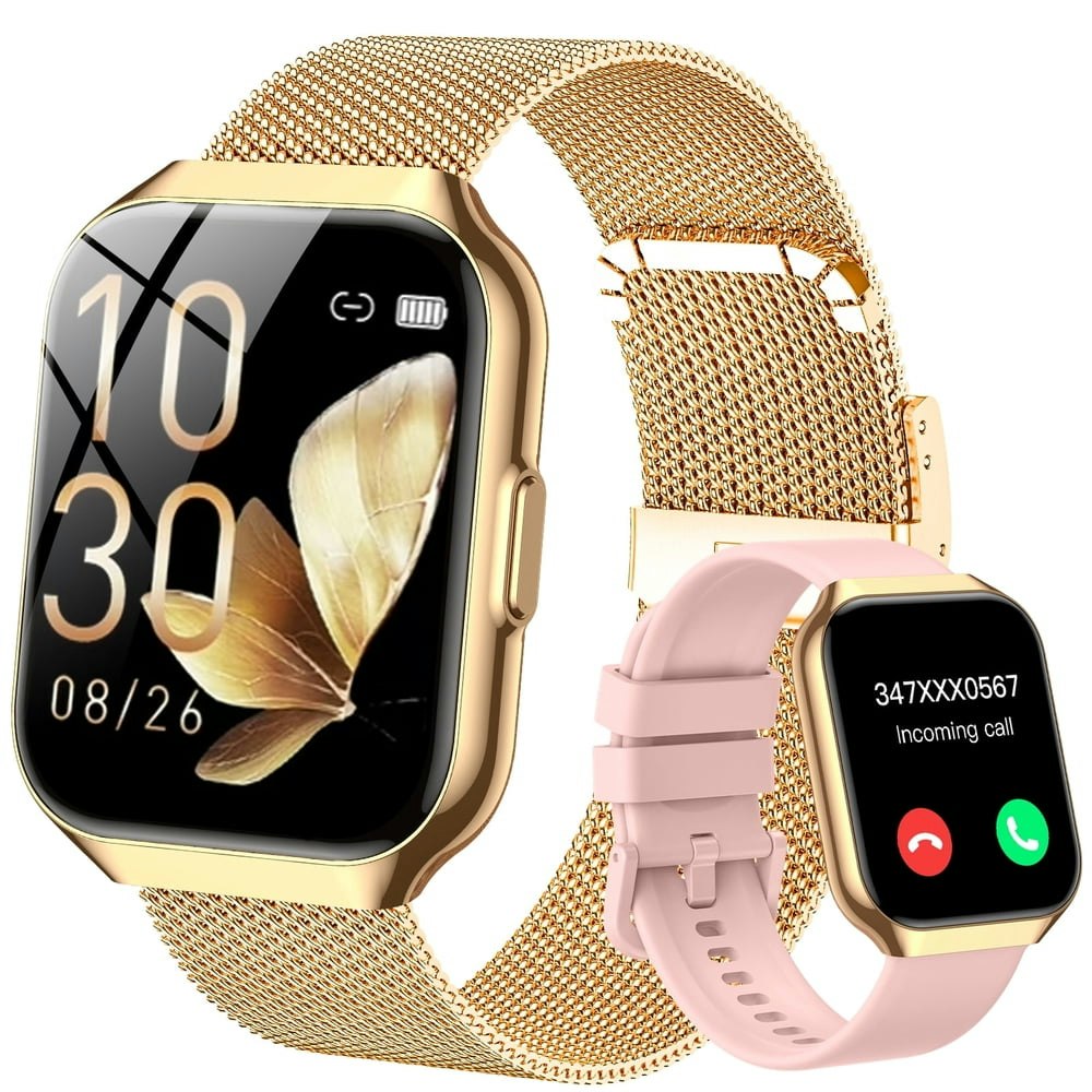 Tikland Women's 1.96" Smartwatch Fitness Tracker 2-Strap Set: $27.25 Tikland Women's 1.96" Smartwatch Fitness Tracker 2-Strap Set: $27.25