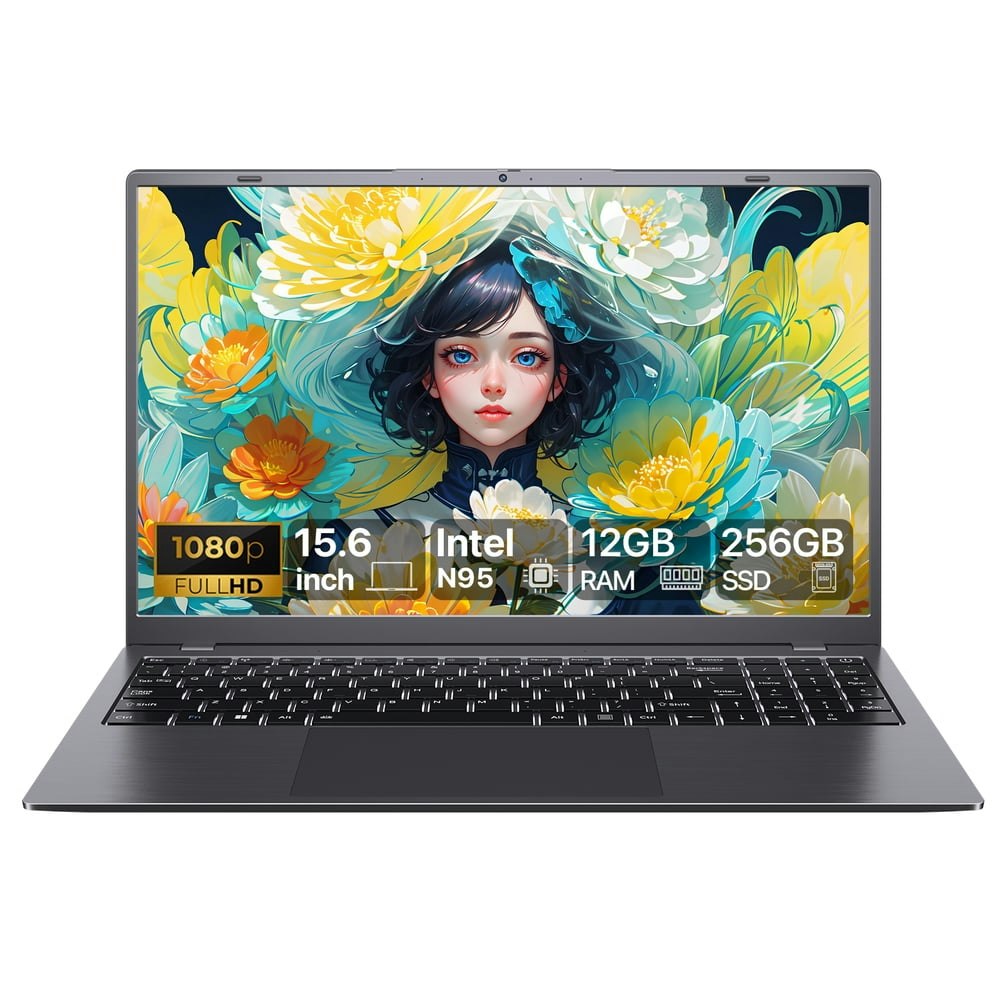 RNRUO 15.6" Laptop Computer 12GB 256GB SSD: $245.79