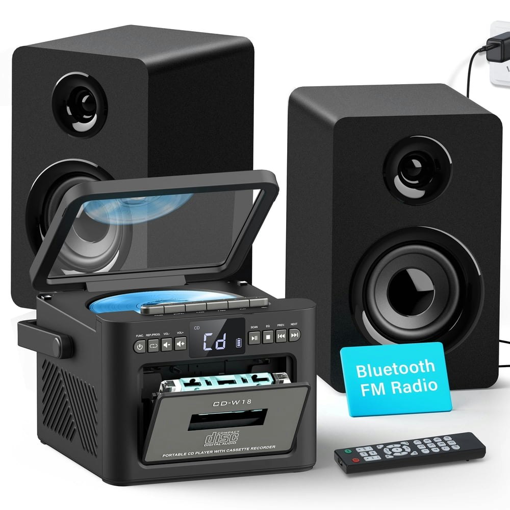 Jazmm Home Stereo System with CD and Cassette Player Combo: $119.99 Jazmm Home Stereo System with CD and Cassette Player Combo: $119.99