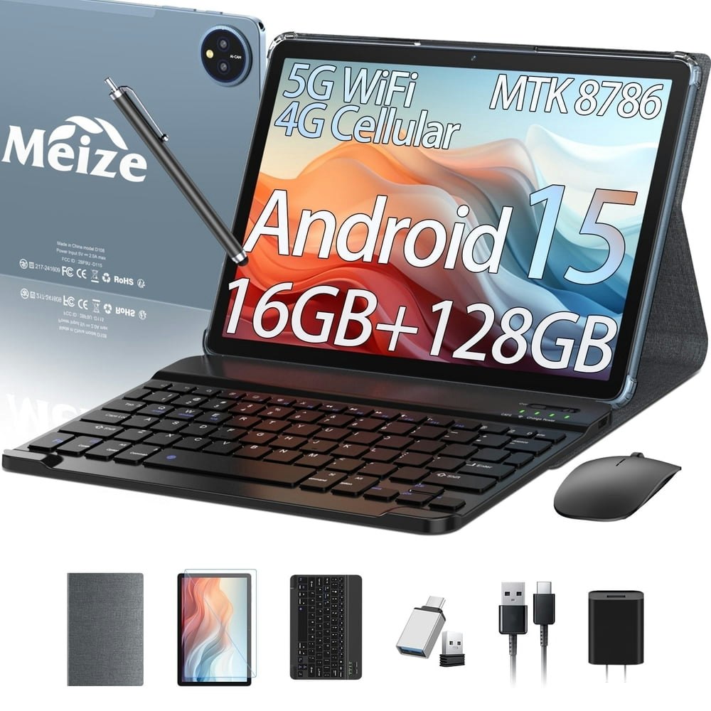 11-inch 128GB Android 15 Tablet with Keyboard: $117.99 11-inch 128GB Android 15 Tablet with Keyboard: $117.99
