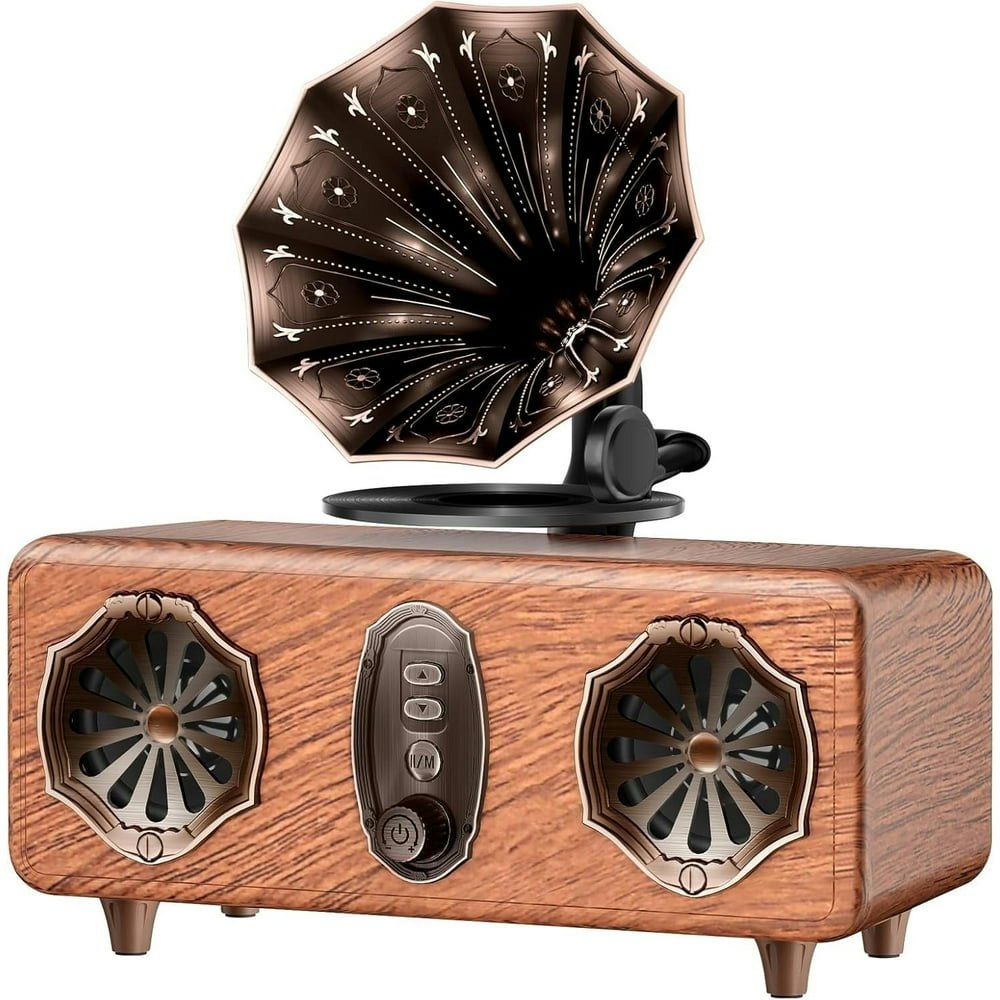 Imego Retro Bluetooth Speaker with FM Radio: $29.58