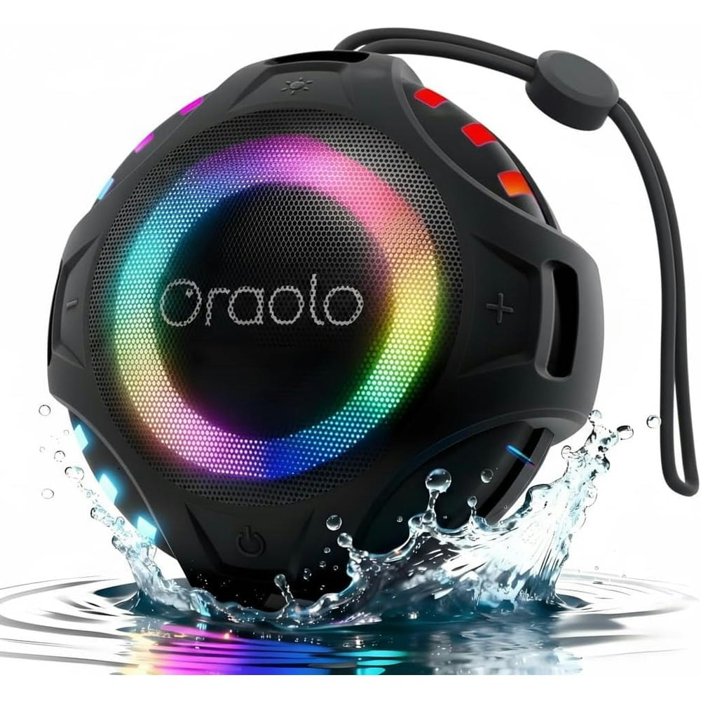 Oraolo Portable Bluetooth Speaker with LED Lights: $19.78