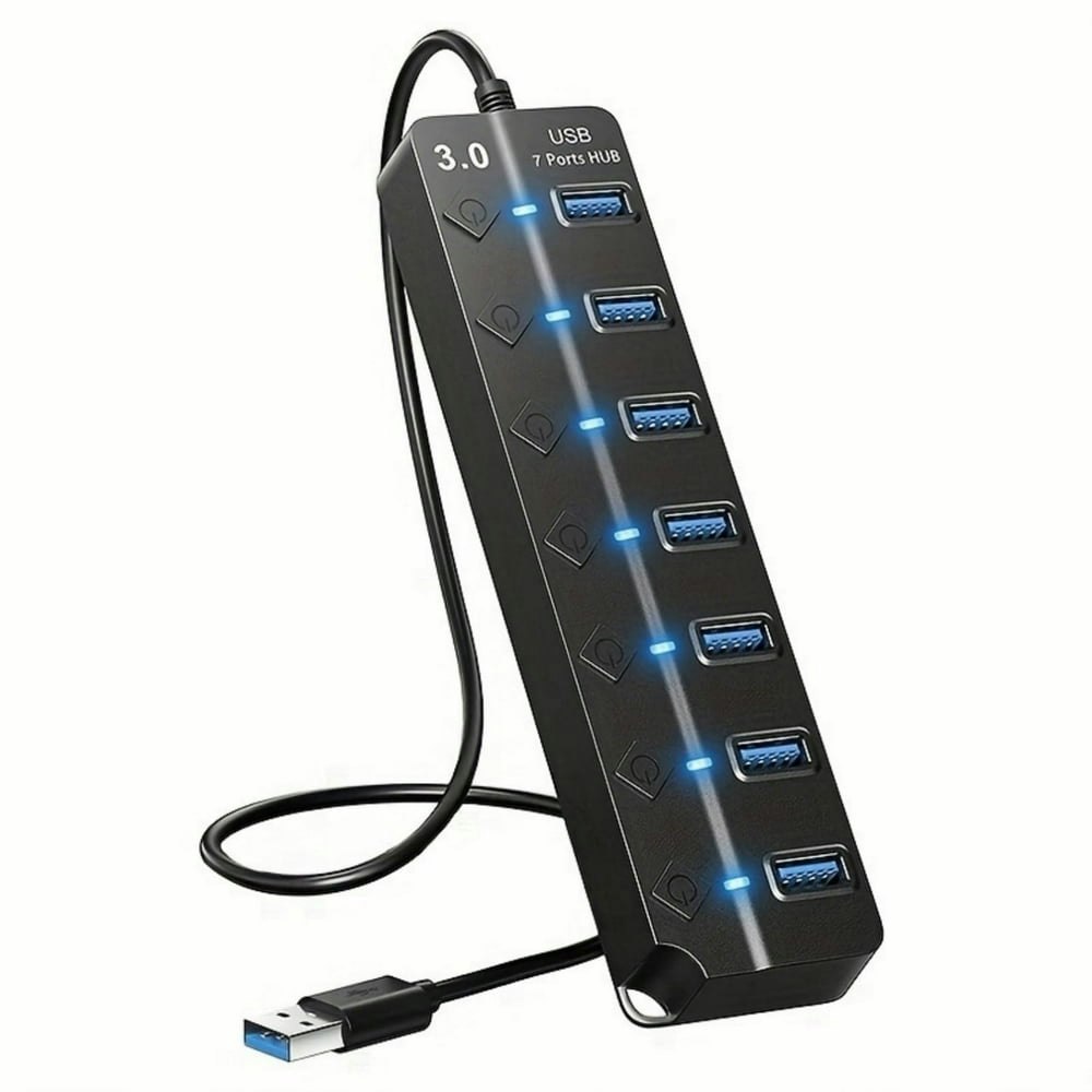 Jous 7-Port USB 3.0 Hub Splitter with Individual Switches: $10.69 Jous 7-Port USB 3.0 Hub Splitter with Individual Switches: $10.69