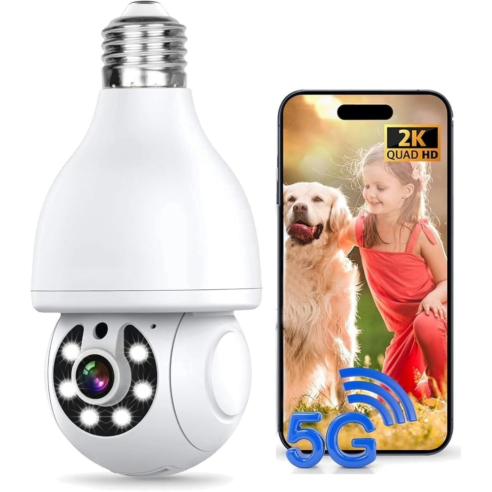 GBIUT 2K Light Bulb Security Camera: $17.99