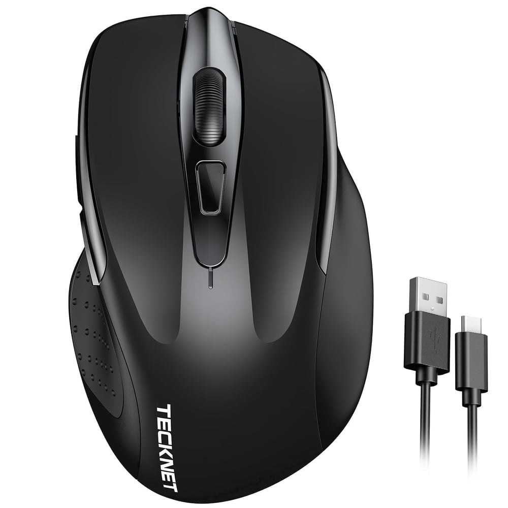 Wireless Rechargeable Ergonomic Silent Mouse 4800 DPI 6-Button: $11.99