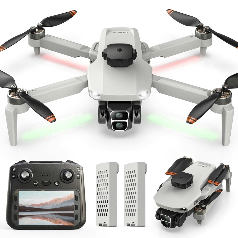 Wefone L106 GPS Foldable 4K Camera Drone 2-Battery Kit: $93.99