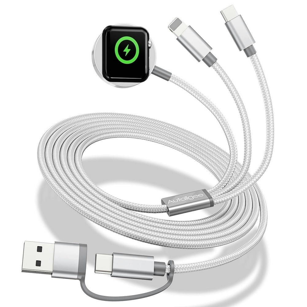 3-in-2 Apple Watch and Phone Charging Cable 4ft: $12.32