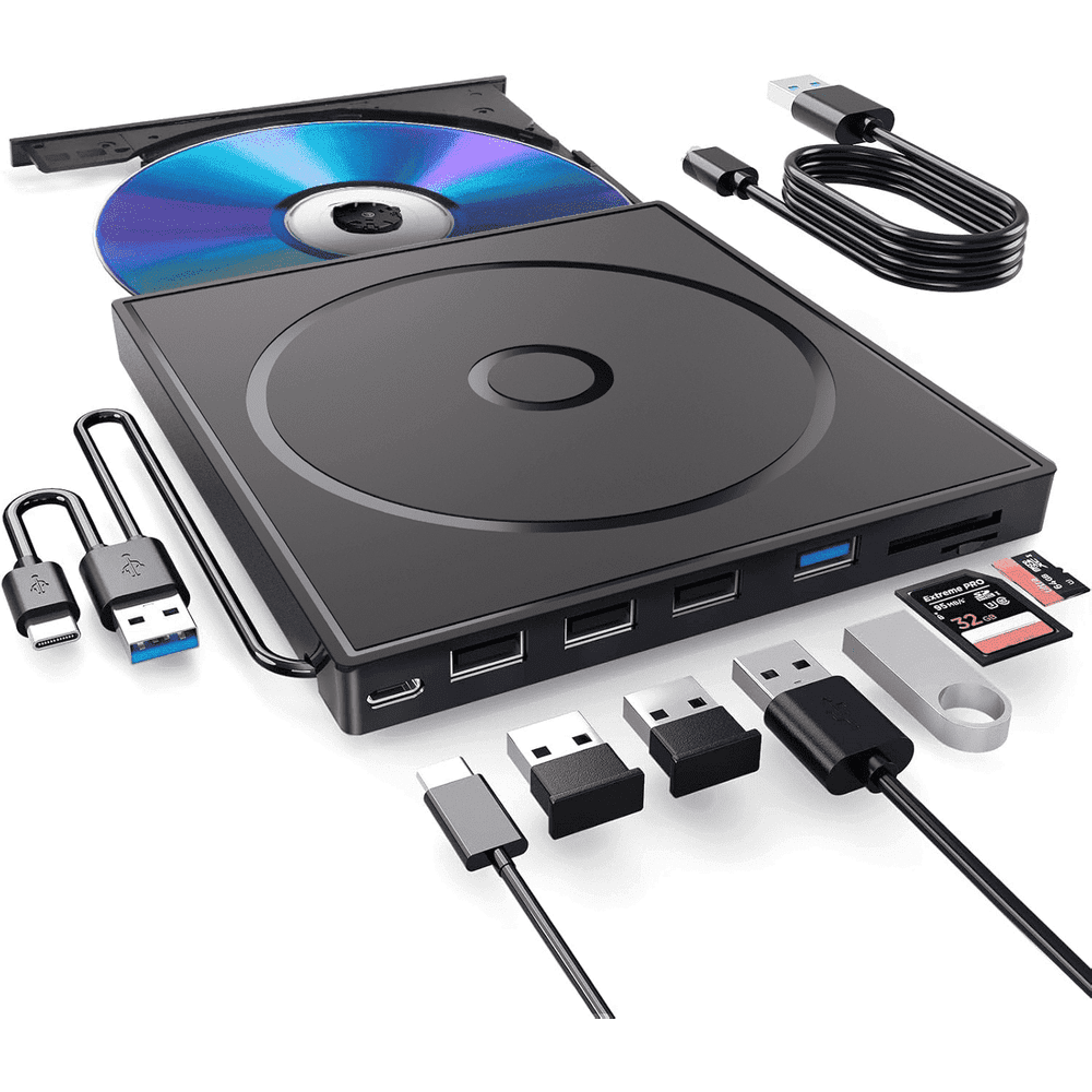 Hepluban External USB CD/DVD Drive for Laptop: $20.20