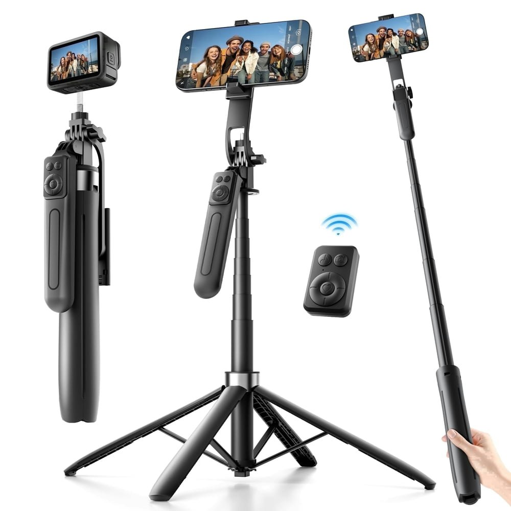 71" Phone Tripod and Selfie Stick with Remote: $20.39
