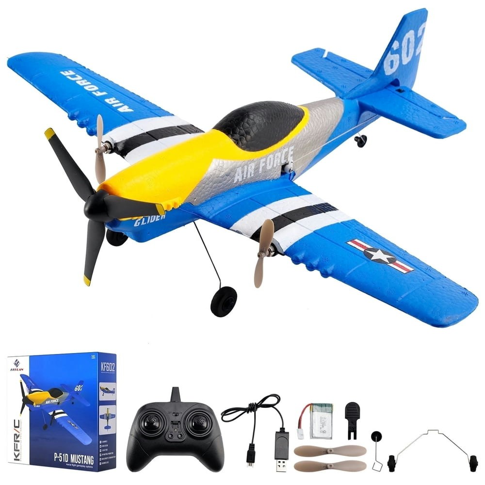 RC Plane P-51 3-Channel Remote Control Airplane 2-Battery Set: $42.88