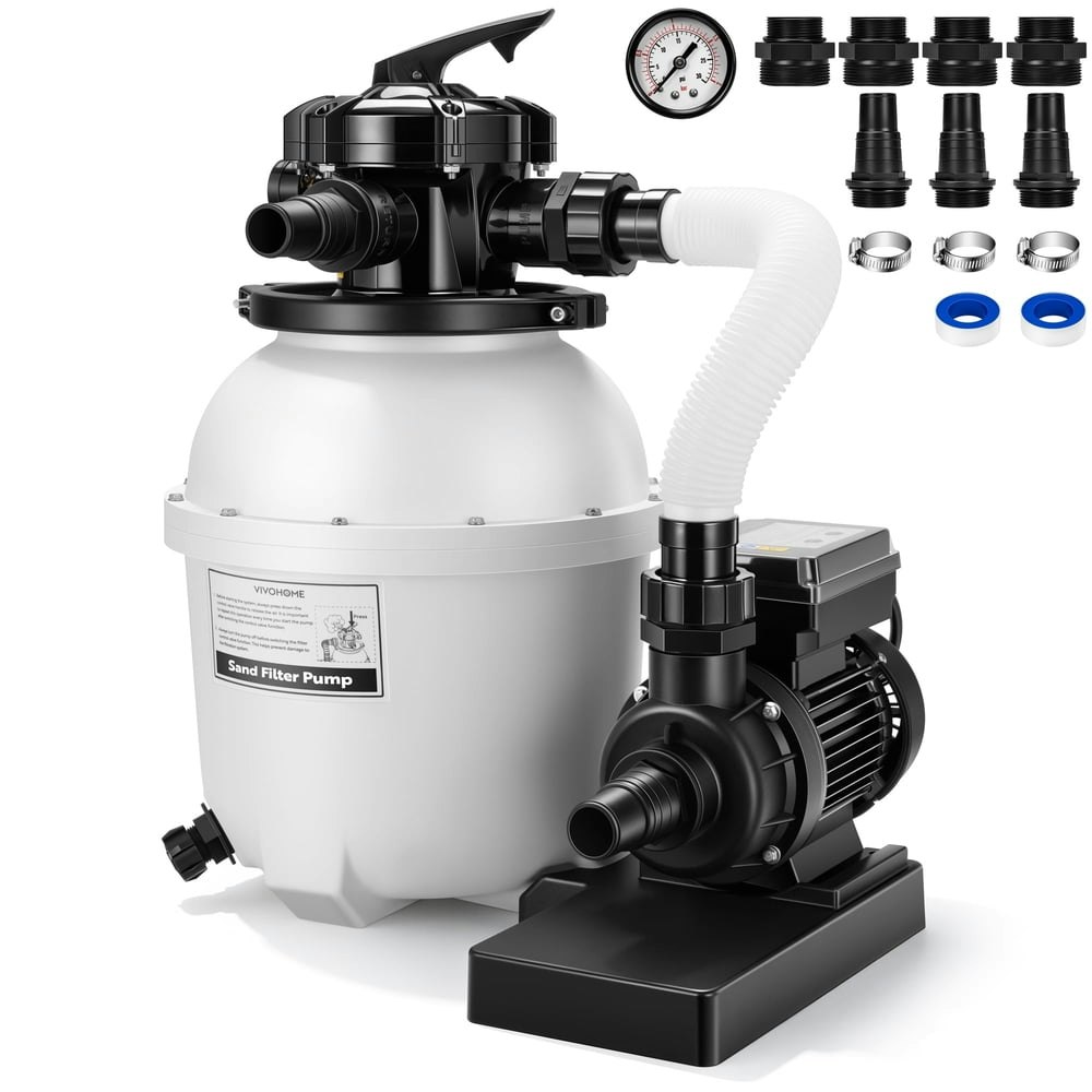 Specstar 12" 3,168 GPH Sand Filter Pump for Above-Ground Pools Up to 11,000 Gallons: $140.39