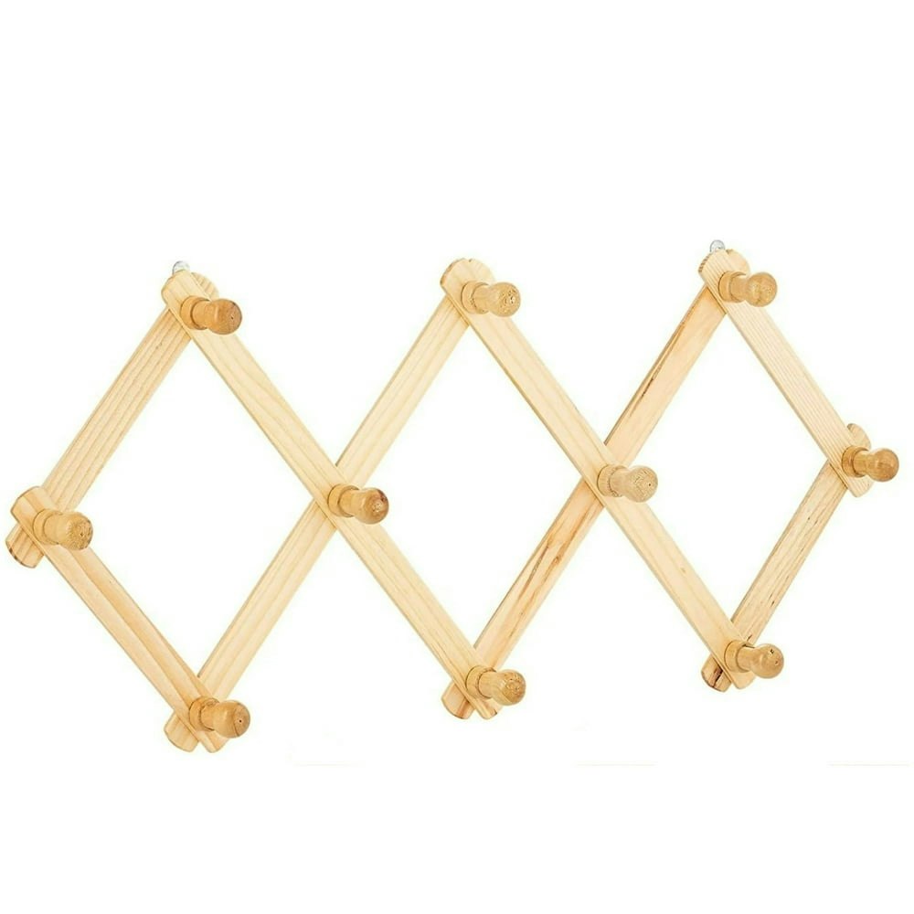 Wood Accordion Wall Peg Rack 1-Pack: $8.99 Wood Accordion Wall Peg Rack 1-Pack: $8.99