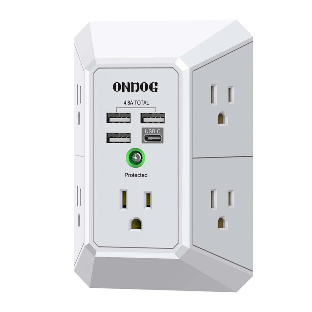 Ondog Surge Protector Power Strip with USB Ports 1800J: $10.99 Ondog Surge Protector Power Strip with USB Ports 1800J: $10.99