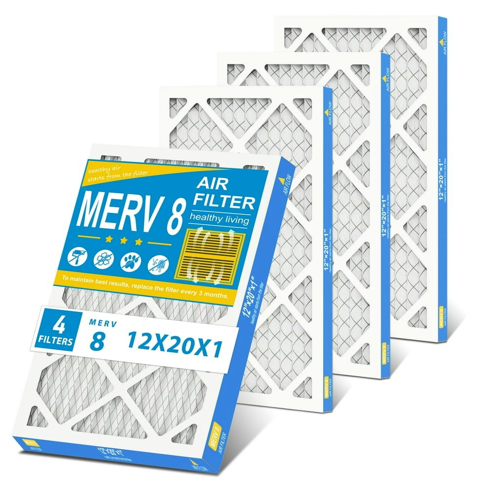 AMI Parts 12x20x1 MERV 8 Pleated HVAC Air Filter 4-Pack: $22.39 AMI Parts 12x20x1 MERV 8 Pleated HVAC Air Filter 4-Pack: $22.39