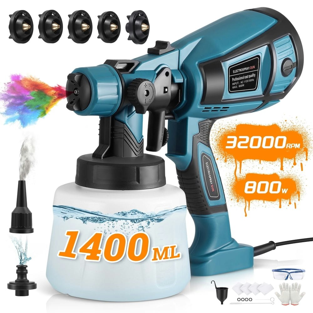 Reloive 800W HVLP Paint Sprayer 1400ml: $37.98
