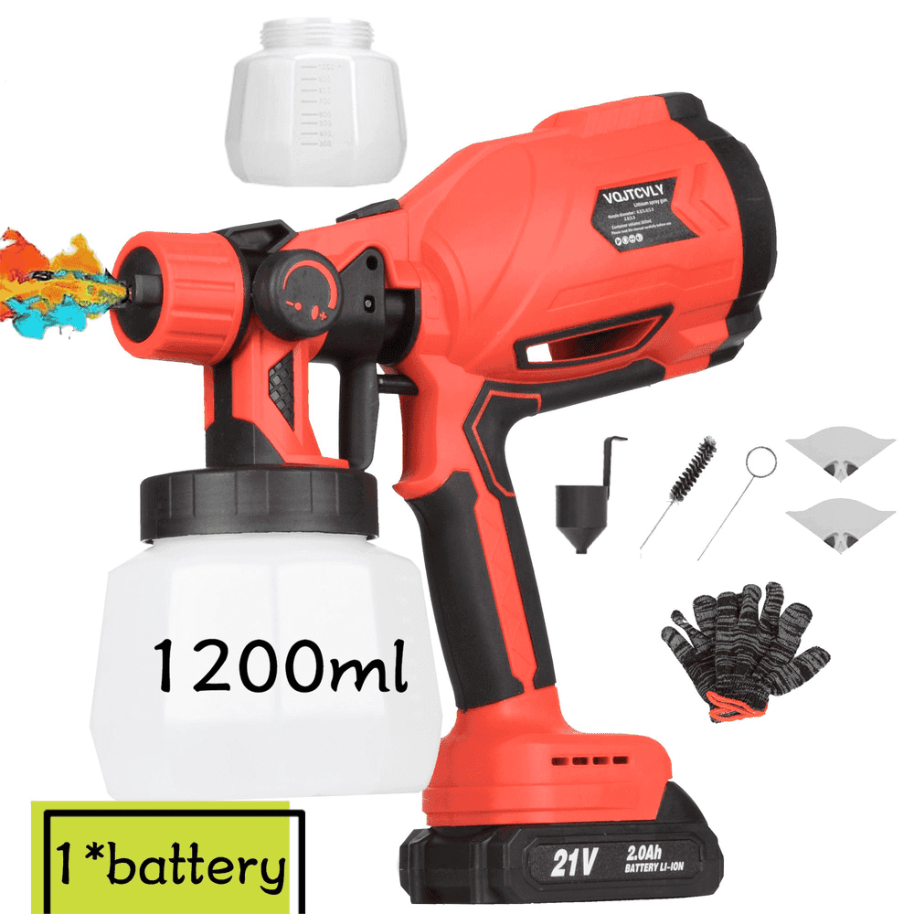 HVLP Cordless Paint Sprayer 1200ml Container: $35.79