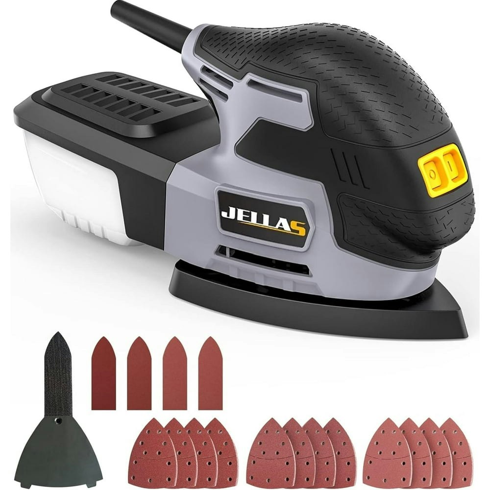 Jellas Electric Detail Sander 16-Piece Sandpaper Set: $39.96