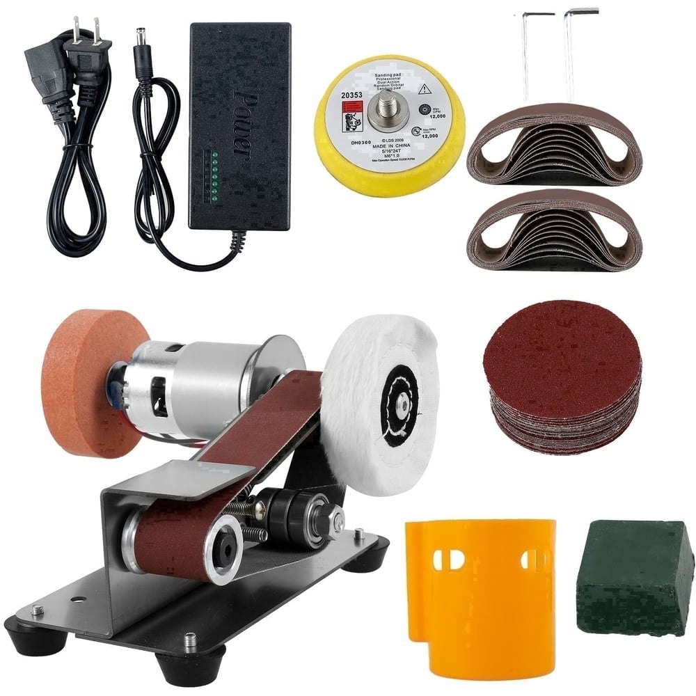 Okymotor Mini 7-Speed Belt Sander and Grinder 15° Fixed Angle: $36.97
