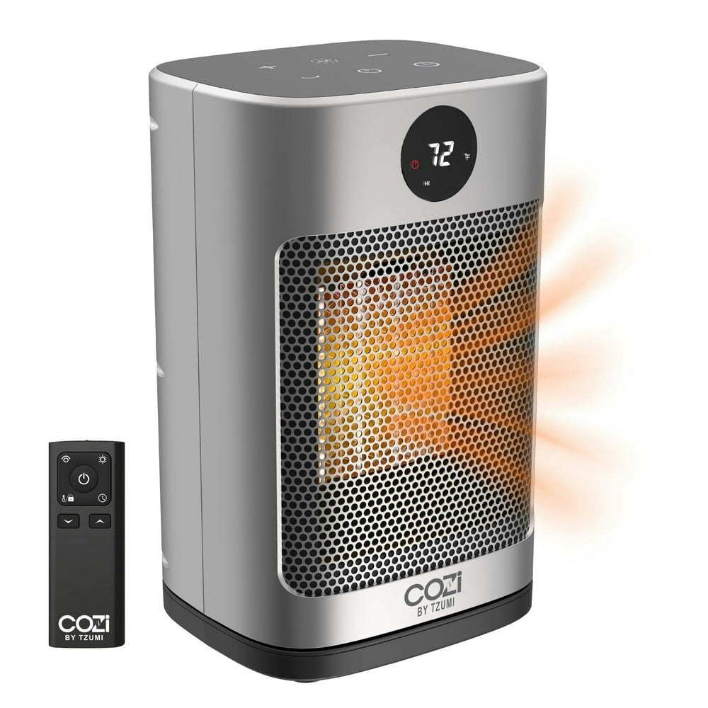 Cozi by Tzumi 10" Oscillating Ceramic Desktop Space Heater with Remote Control: $24.99