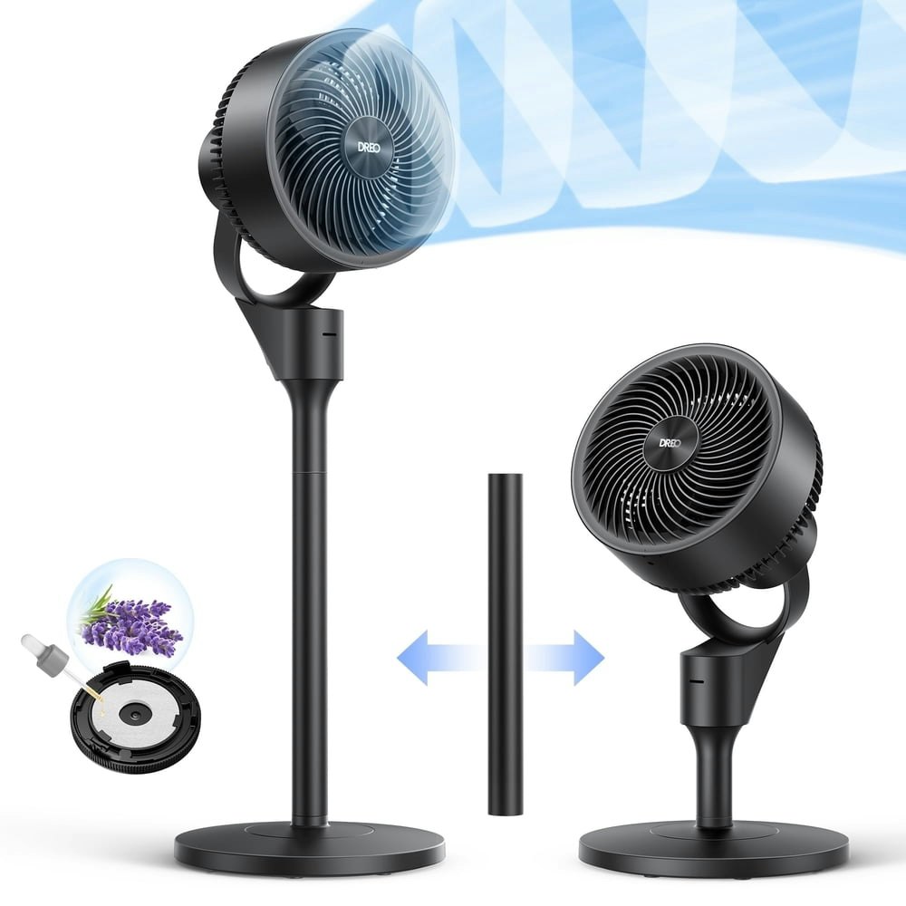 Dreo 2-in-1 Oscillating Pedestal Fan with Aroma Pad: $69.98 Dreo 2-in-1 Oscillating Pedestal Fan with Aroma Pad: $69.98