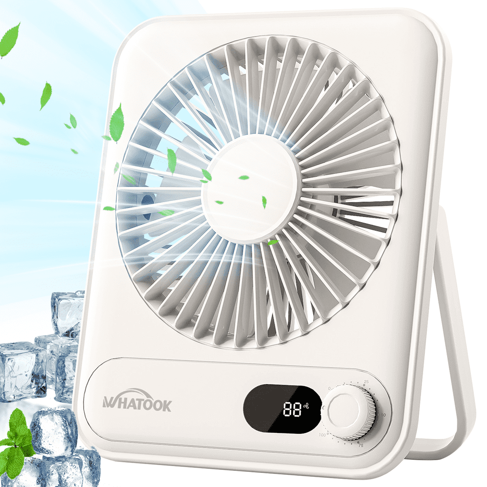 Rechargeable Portable Desk Fan 2000mAh 100-Speed: $13.99 Rechargeable Portable Desk Fan 2000mAh 100-Speed: $13.99