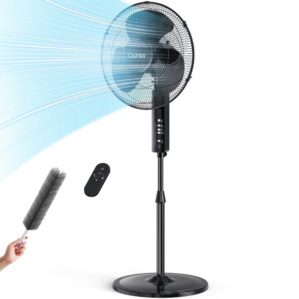 Qunler 16" Pedestal Oscillating Fan with Remote Control: $49.99 Qunler 16" Pedestal Oscillating Fan with Remote Control: $49.99